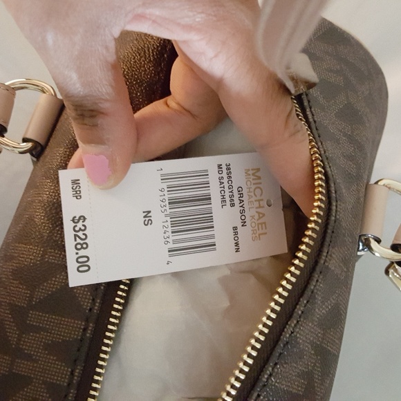 Michael Kors signature Monogram Grayson Satchel - Picture 3 of 7